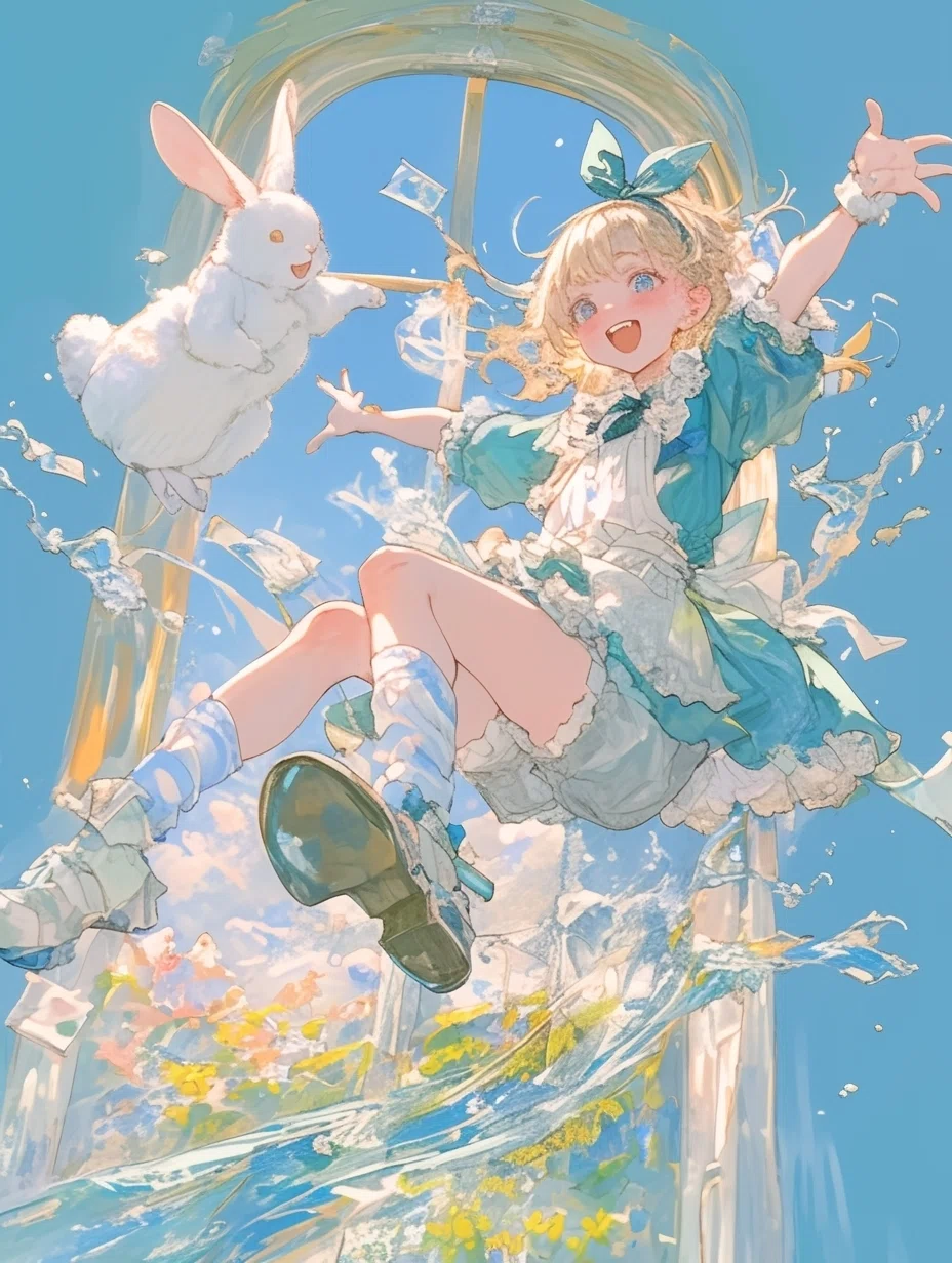 AIイラスト】『まりもちゃんセレクション：不思議の国のアリス