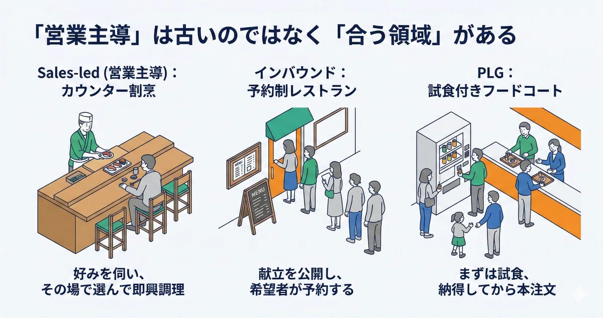 営業主導(Sales-led)とは?|古いのではなく