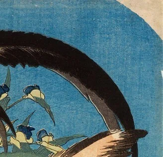 花鳥版画展」出品作⑦ 葛飾北斎《露草に鶏》天保3（1832）年頃｜美術史