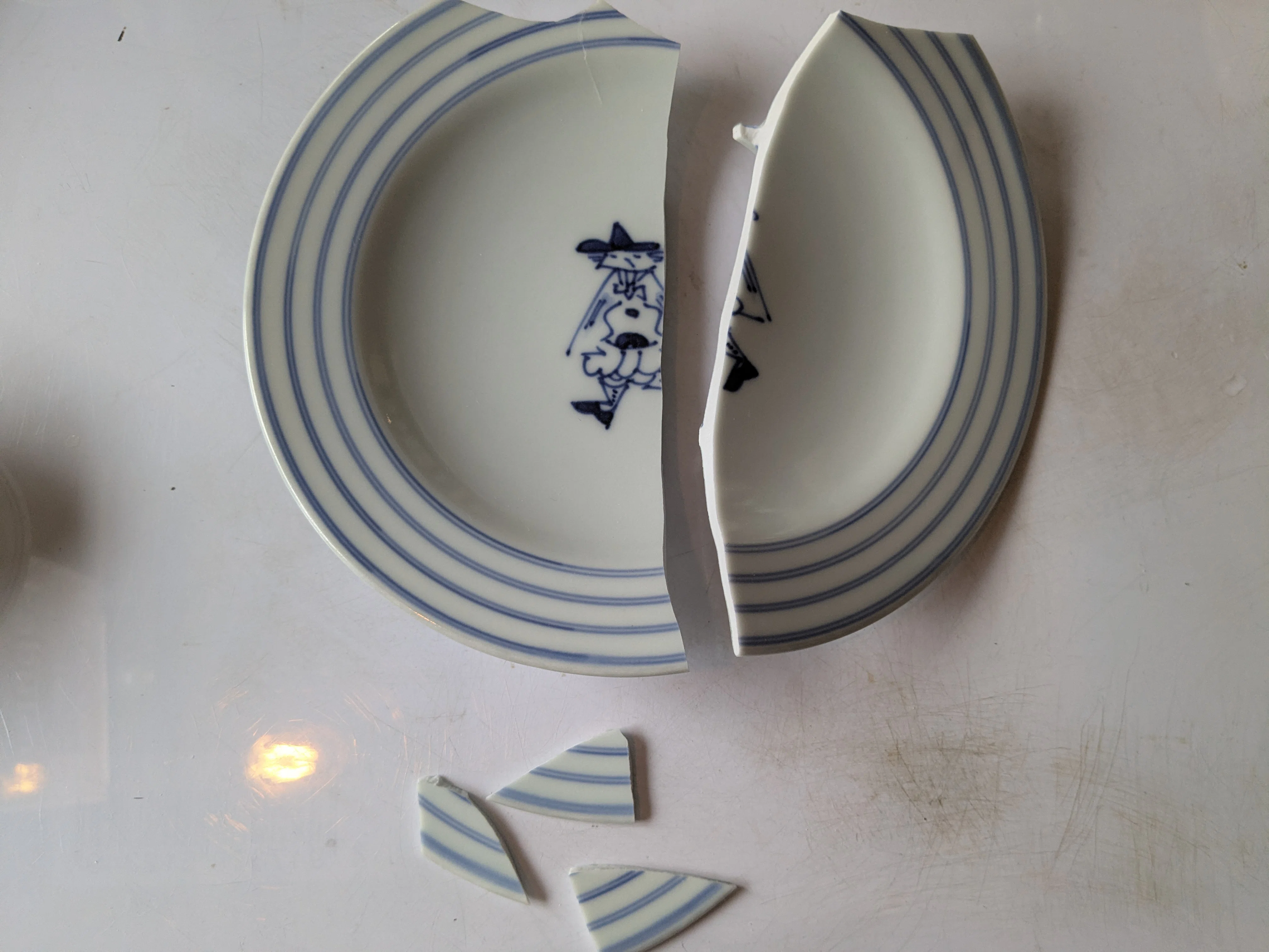 修繕品 平皿 銀継ぎ｜香茶房京都の人