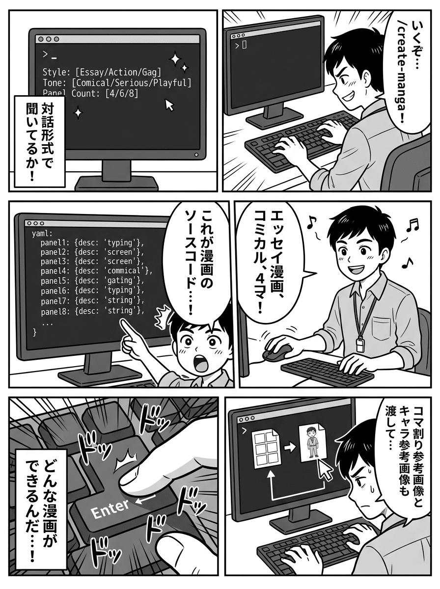 Claude Codeの「スキル」でAIマンガを作る完全ガイド — YAMLで設計し
