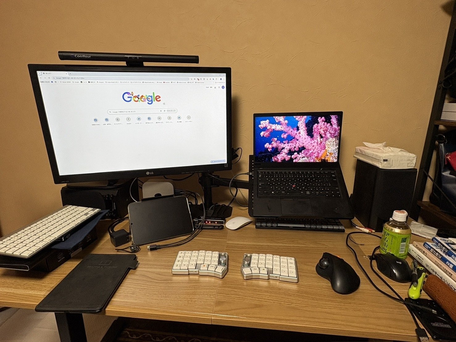 cocopar 34インチウルトラワイド（HG-4K34）で、在宅勤務と資格勉強用