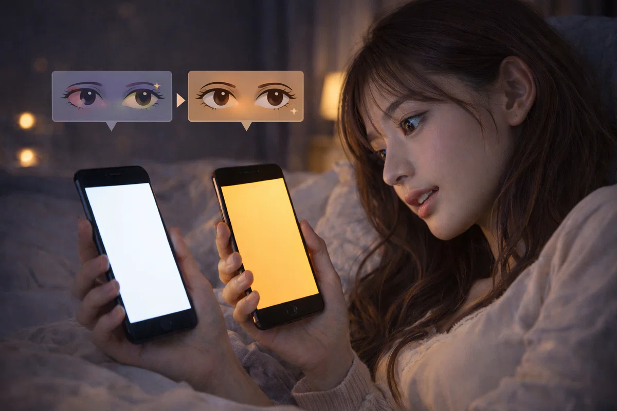 ナイトモードは目に優しい?向いている場面・合わない場面