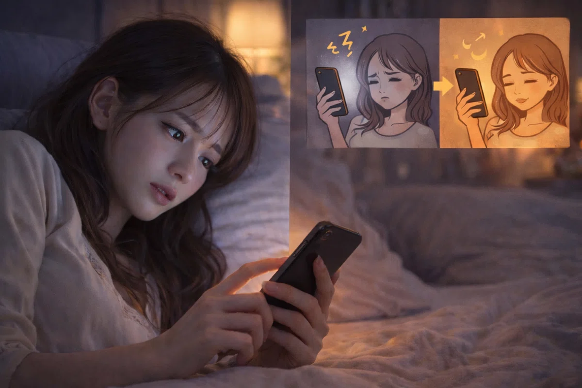 スマホのナイトモード効果:期待できるメリットは4つ