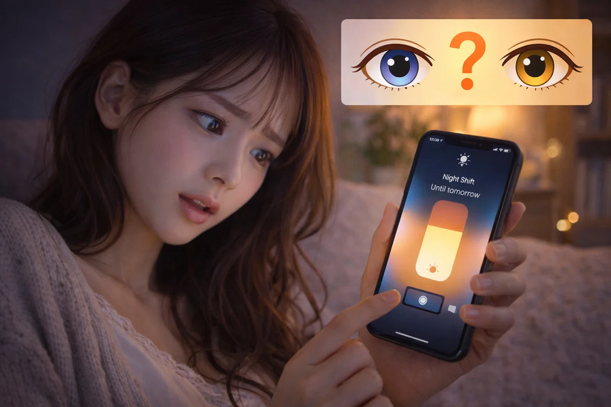 iPhoneのNight Shiftは目に悪い?よくある誤解と正しい使い方