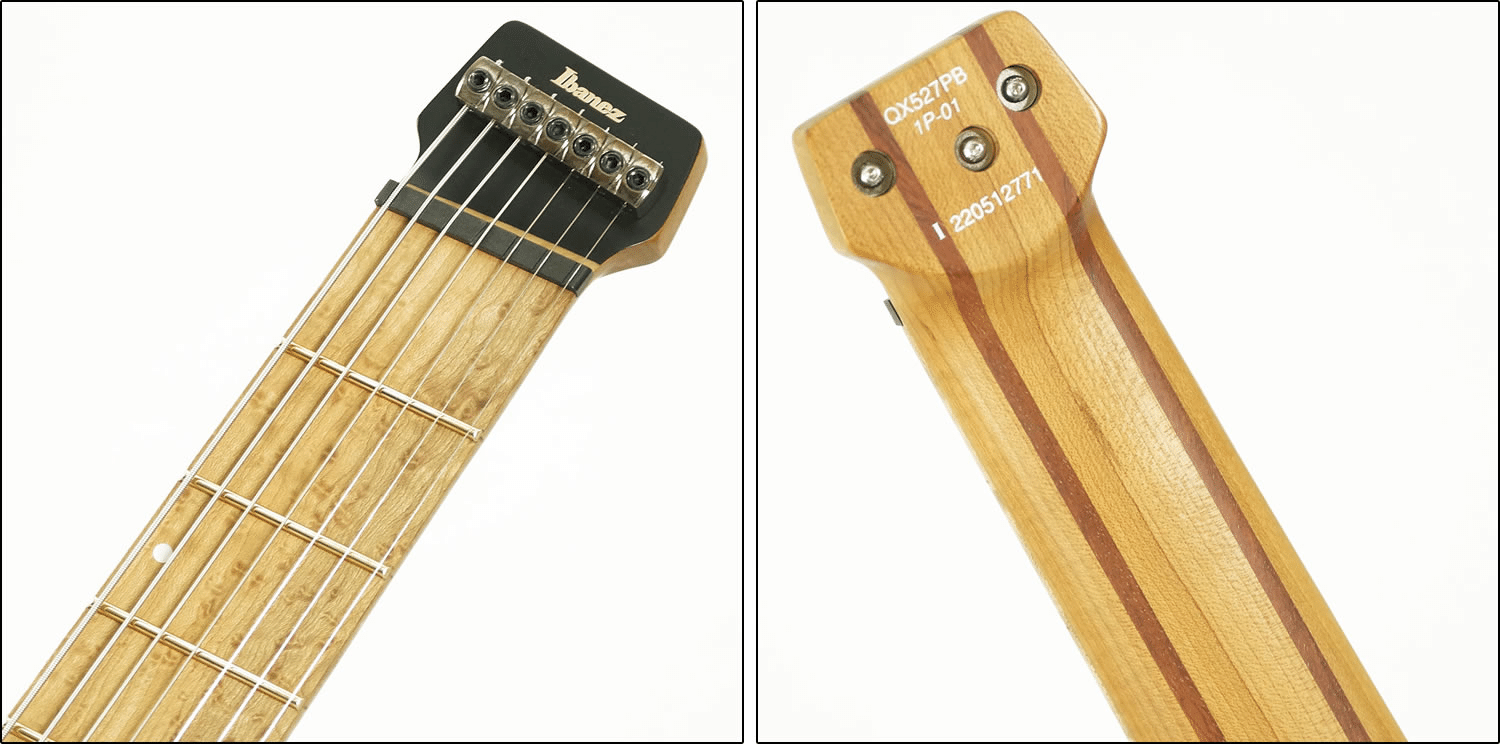 特選中古品！アイバニーズによるヘッドレス7弦ギター「QX527PB-ABS」が