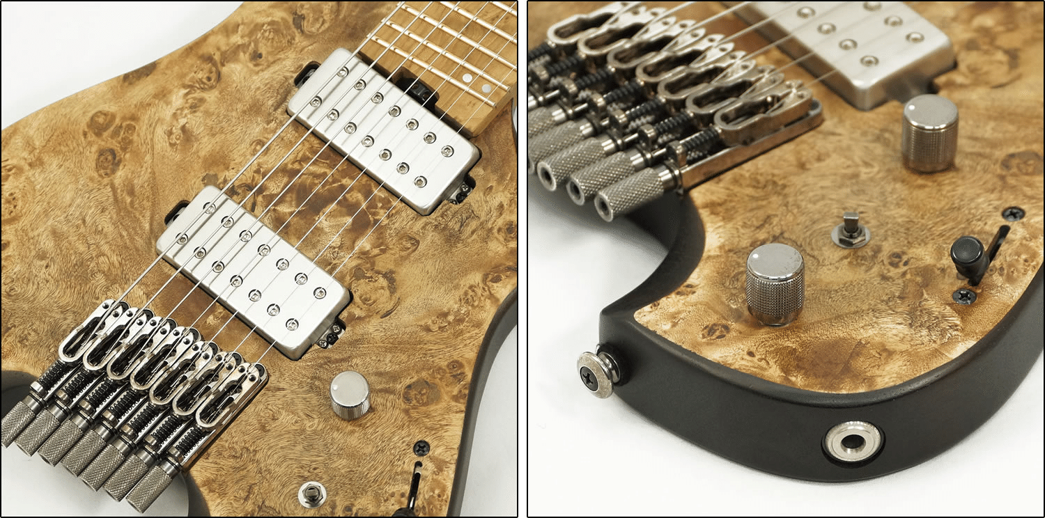 特選中古品！アイバニーズによるヘッドレス7弦ギター「QX527PB-ABS」が