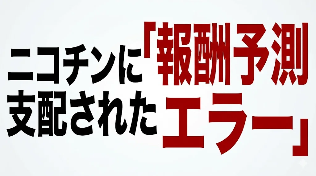 ニコチンに支配された「報酬予測エラー