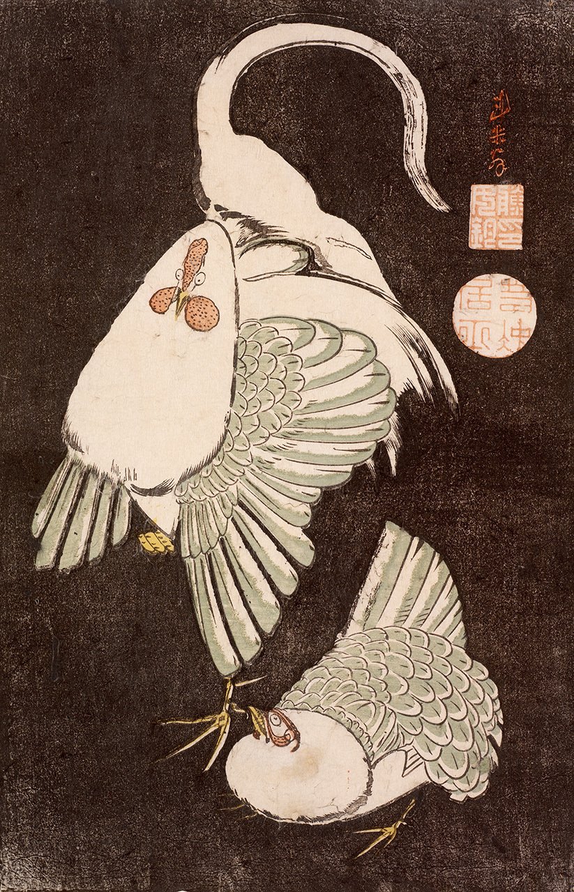 高級品　美術品　骨董品　鳥　花鳥　 初来日の伊藤若冲作品に刮目！ ロックフェラー・コレクション「雌雄鶏