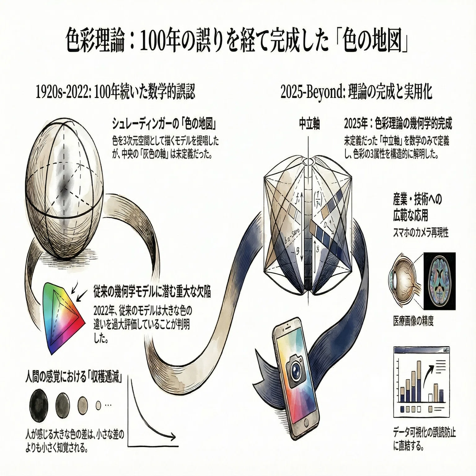 色の見え方に潜む「100年越しの数学的ミス」——そして、ついに完成した