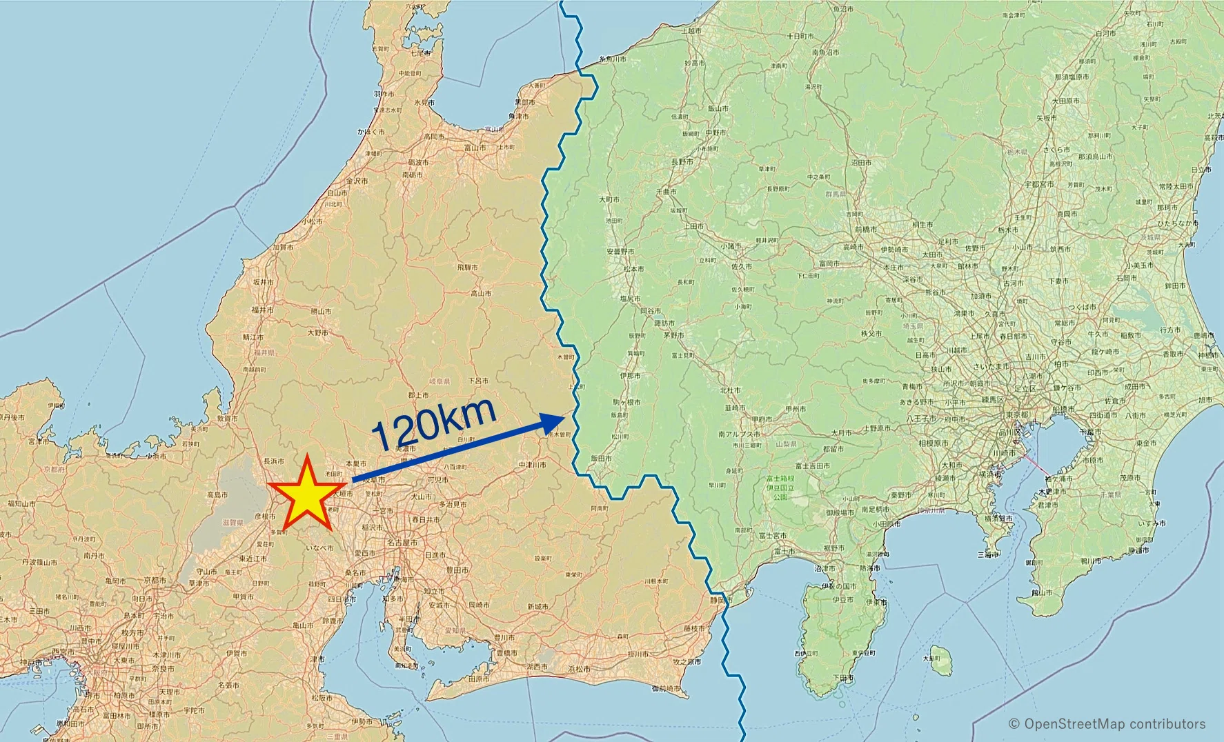 ここが令和の関ヶ原！？東日本と西日本の境目を地名だけからマッピング 