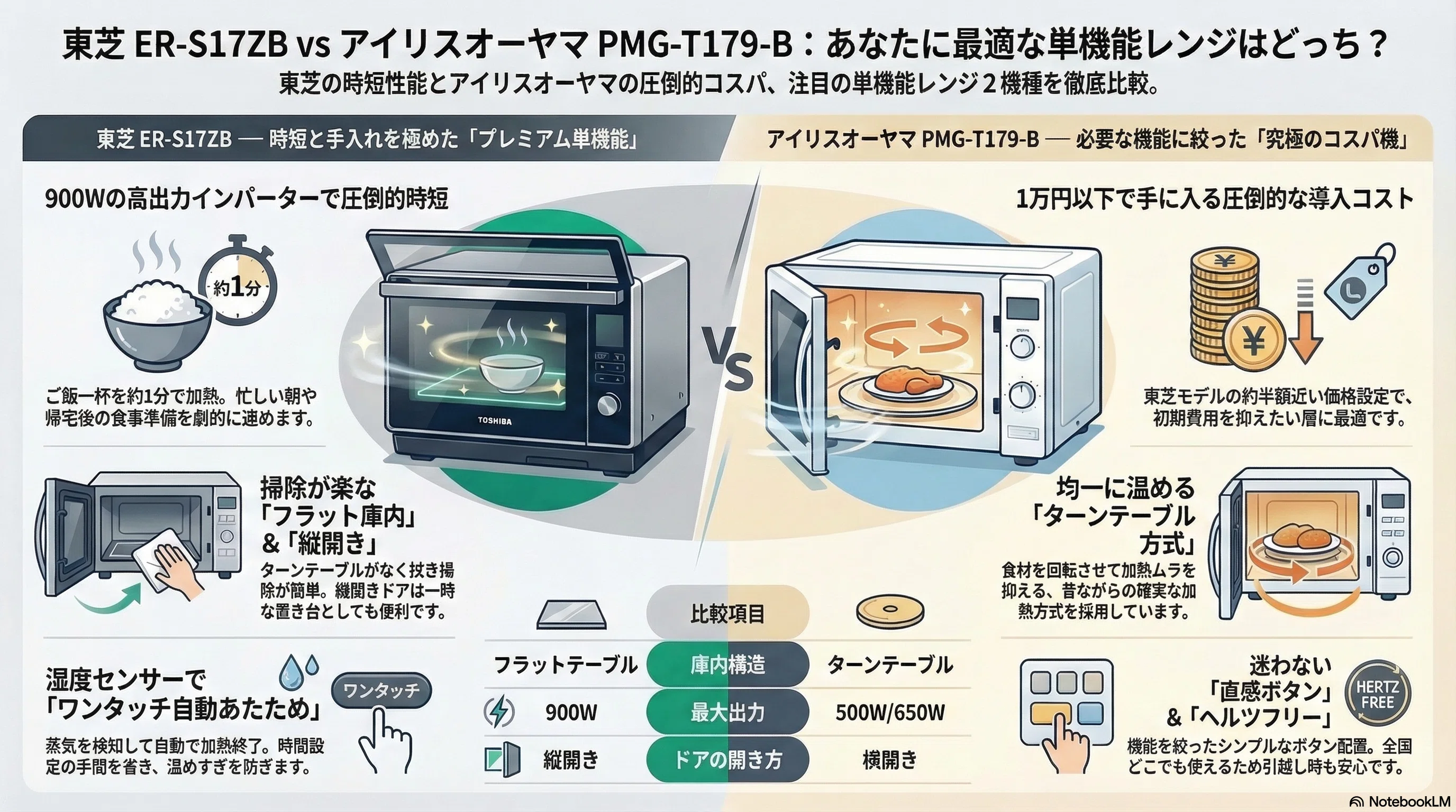 究極の電子レンジ選び：東芝・アイリスオーヤマ徹底比較ガイド｜あなた