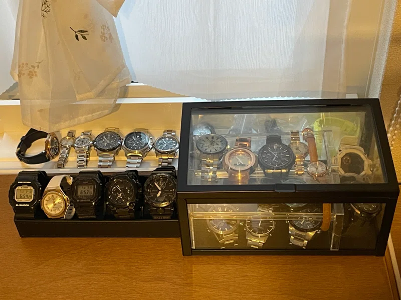 CASIO 店舗什器 コレクションケース 非売品 CASIO社員の時計コレクション収納術を見せて！｜カシオ計算機株式会社
