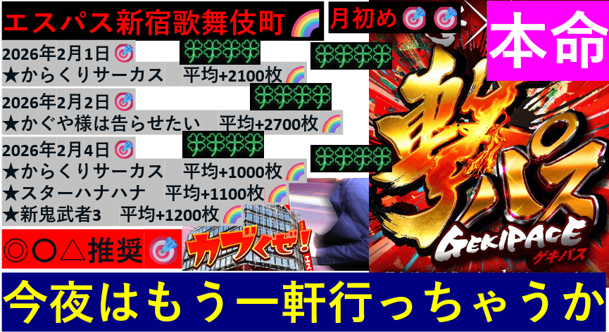 2026/3/6店長X攻略🌈エスパス新宿歌舞伎町🌈超オススメ｜スロ垢＠一撃神