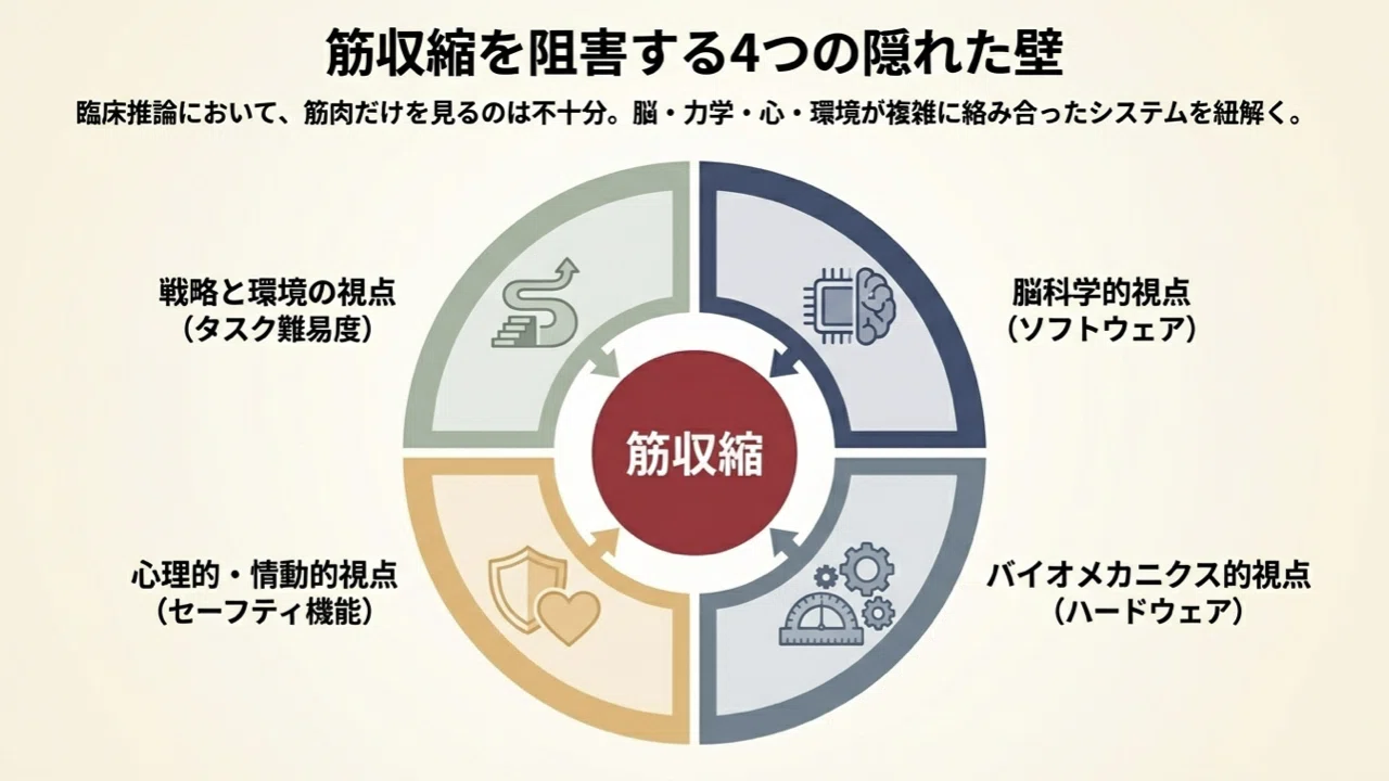 筋収縮が得られない本当の理由：脳科学、バイオメカニクス、情動的視点