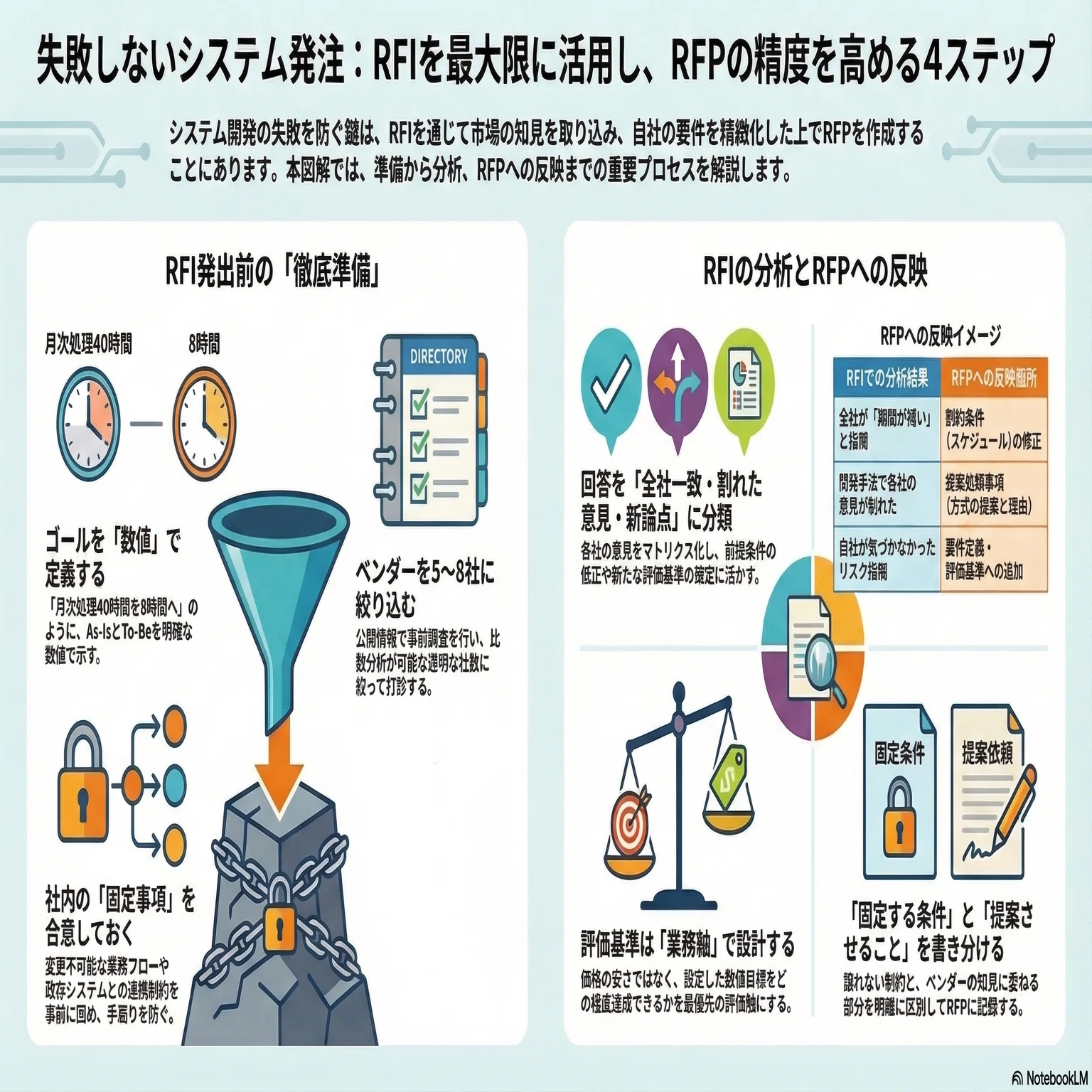 RFIからRFPへの進め方・書き方｜システム発注で失敗しない3つの事前 