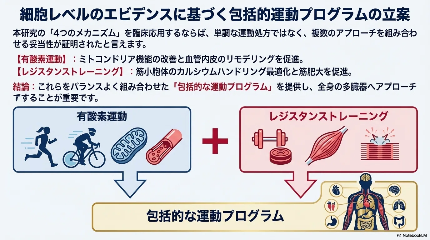 心不全（HFpEF）のリハビリ効果を分子レベルで解明！〜運動がもたらす