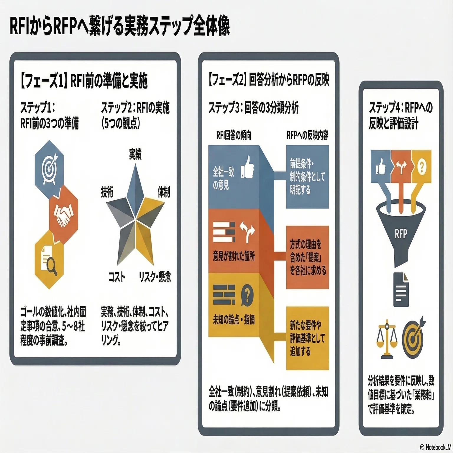 RFIからRFPへの進め方・書き方｜システム発注で失敗しない3つの事前 