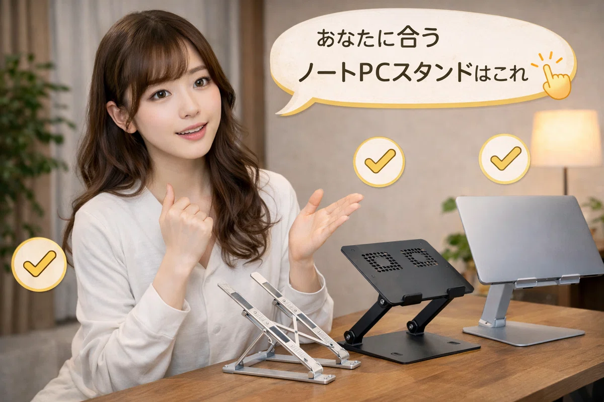 目的別診断|あなたに合うノートPCスタンドはこれ(最強の選び分け)