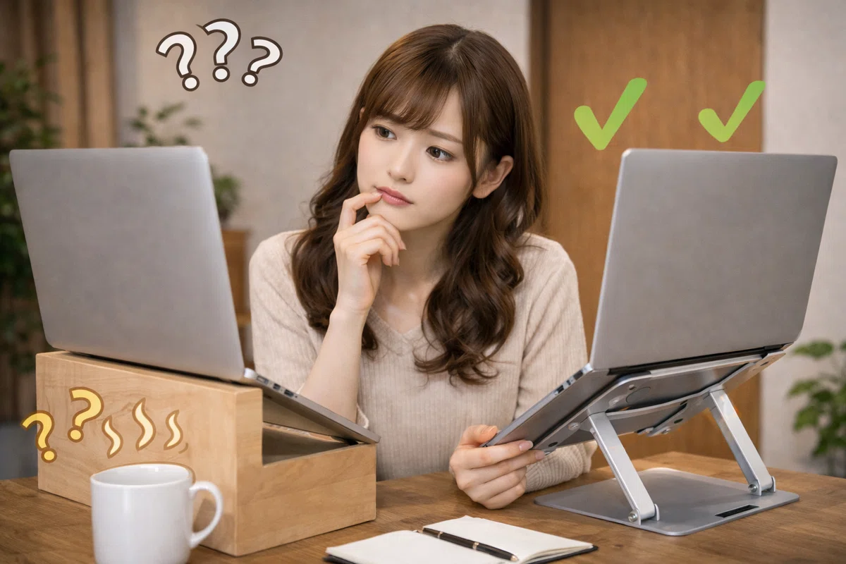 よくある質問|ノートパソコンスタンドは無印で代用できる?いらない?(FAQ)