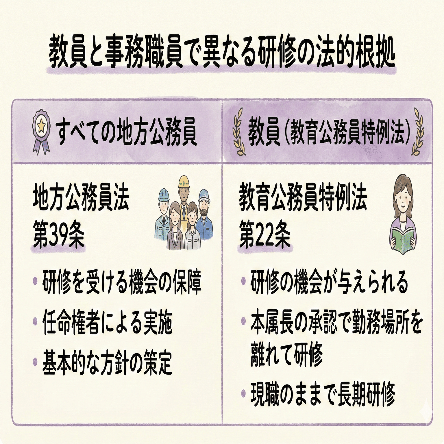 教員と事務職員で何が違う、法規から紐解く学校現場の研修制度と実態