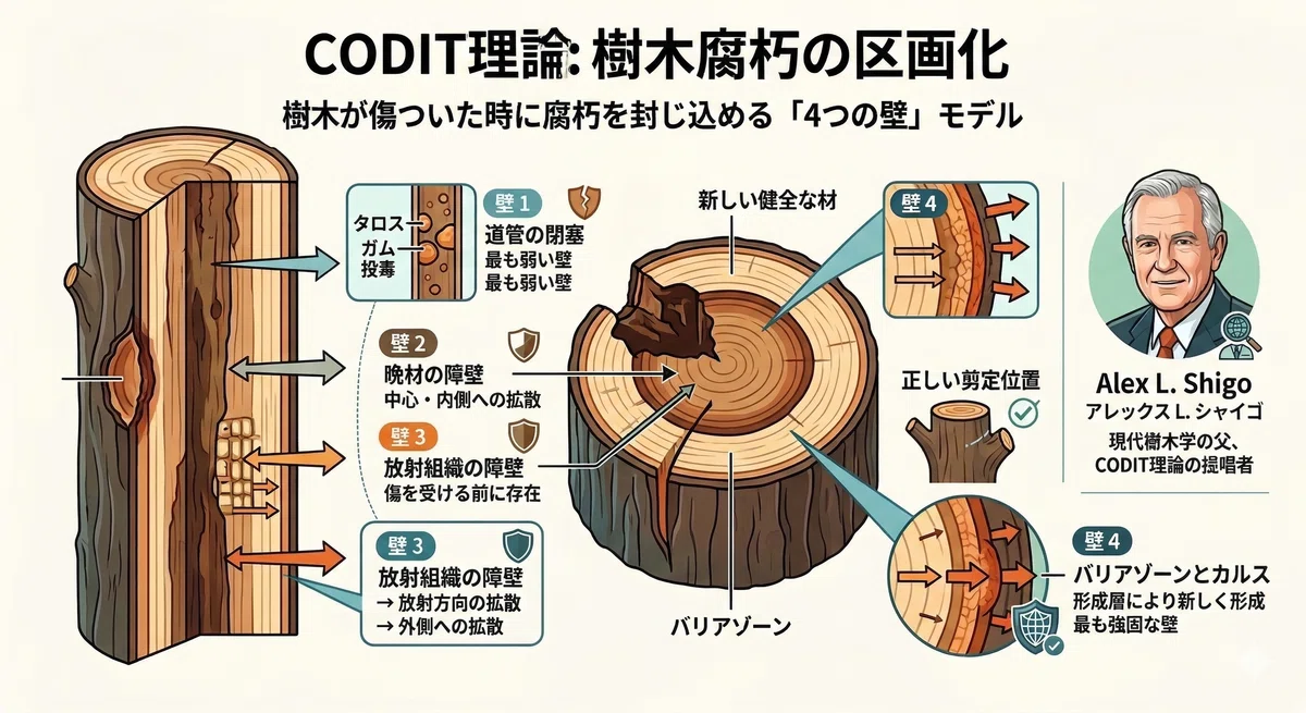 サクラの切り口はなぜ腐るのか｜CODIT理論が教える剪定の本質｜笠原功貴｜造園×言語化