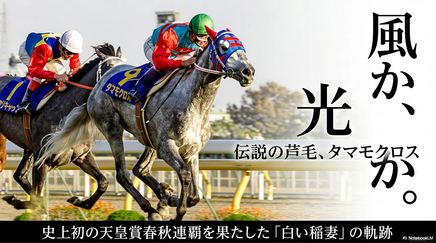 稲妻２世芦毛タマモクロス写真パネル（１９８８年１２月２５日中山有馬記念）引退記念 タマモクロス ―史上初となる天皇賞春秋制覇を果たした白い稲妻