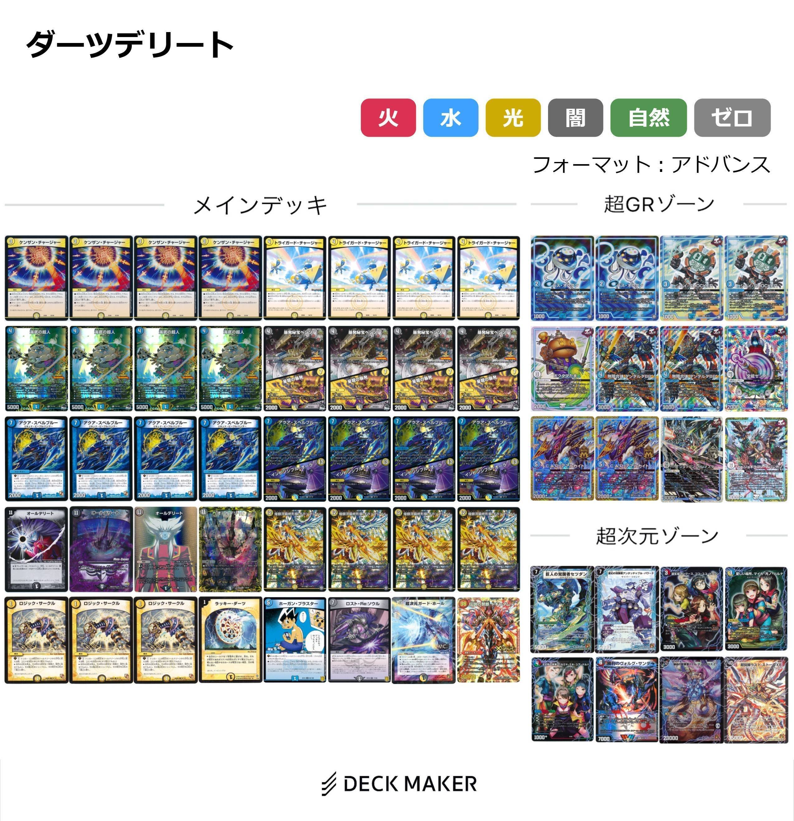 デュエマ アドバンスでぶっ壊れ ダーツデリート デッキ デュエルマスターズ ダーツデリート デッキレシピ詳細 | ガチまとめ