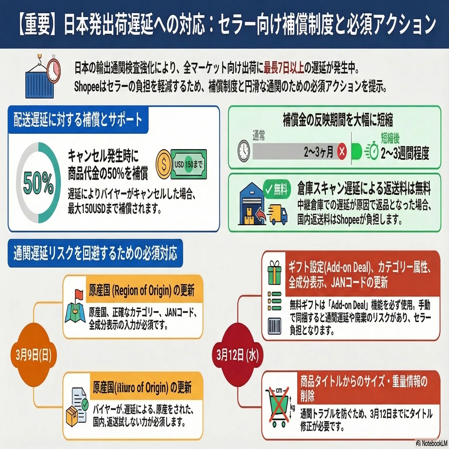 Shopee Japan】「重要：出荷遅延に関するお詫びと今後の対応について