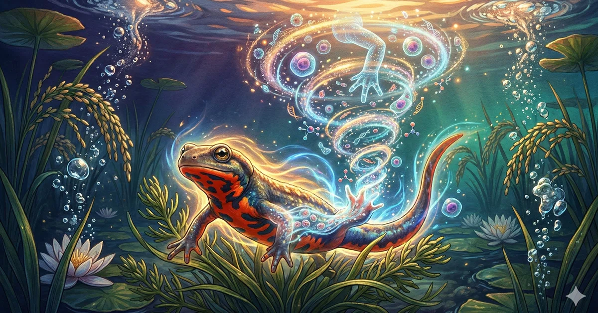 Regenerative ability of the Japanese fire-bellied newt
