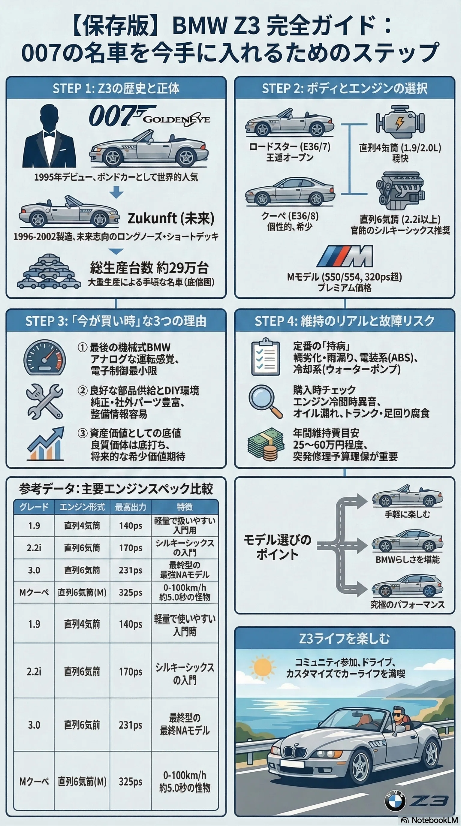 保存版】BMW Z3完全ガイド：007ゴールデンアイの名車が今買える3つの