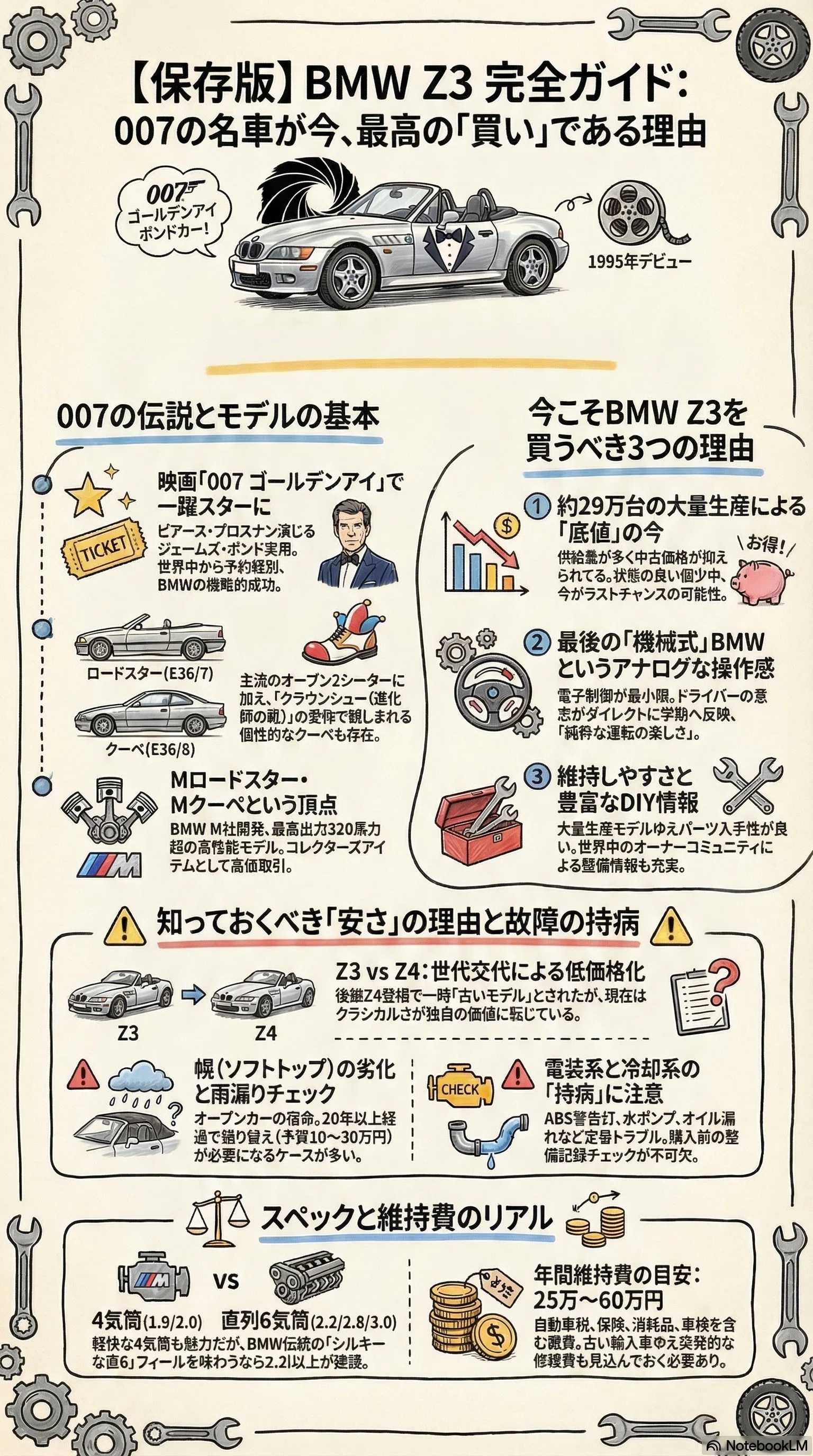 保存版】BMW Z3完全ガイド：007ゴールデンアイの名車が今買える3つの