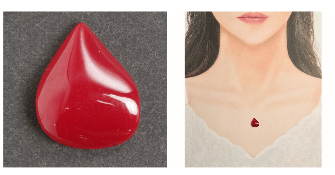 ふっくら艶やかな雫型