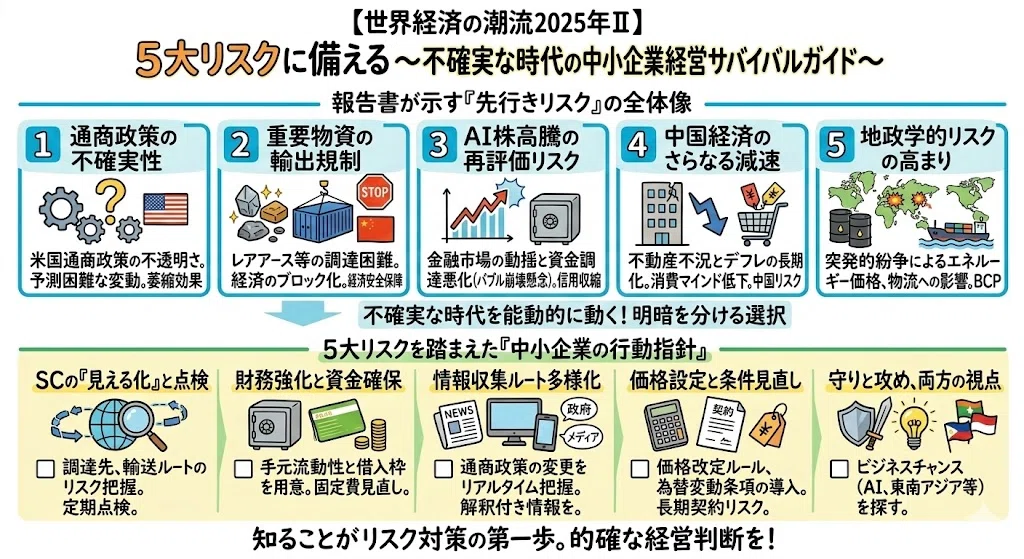 世界経済の潮流2025年Ⅱ】5大リスクに備える〜不確実な時代の中小企業
