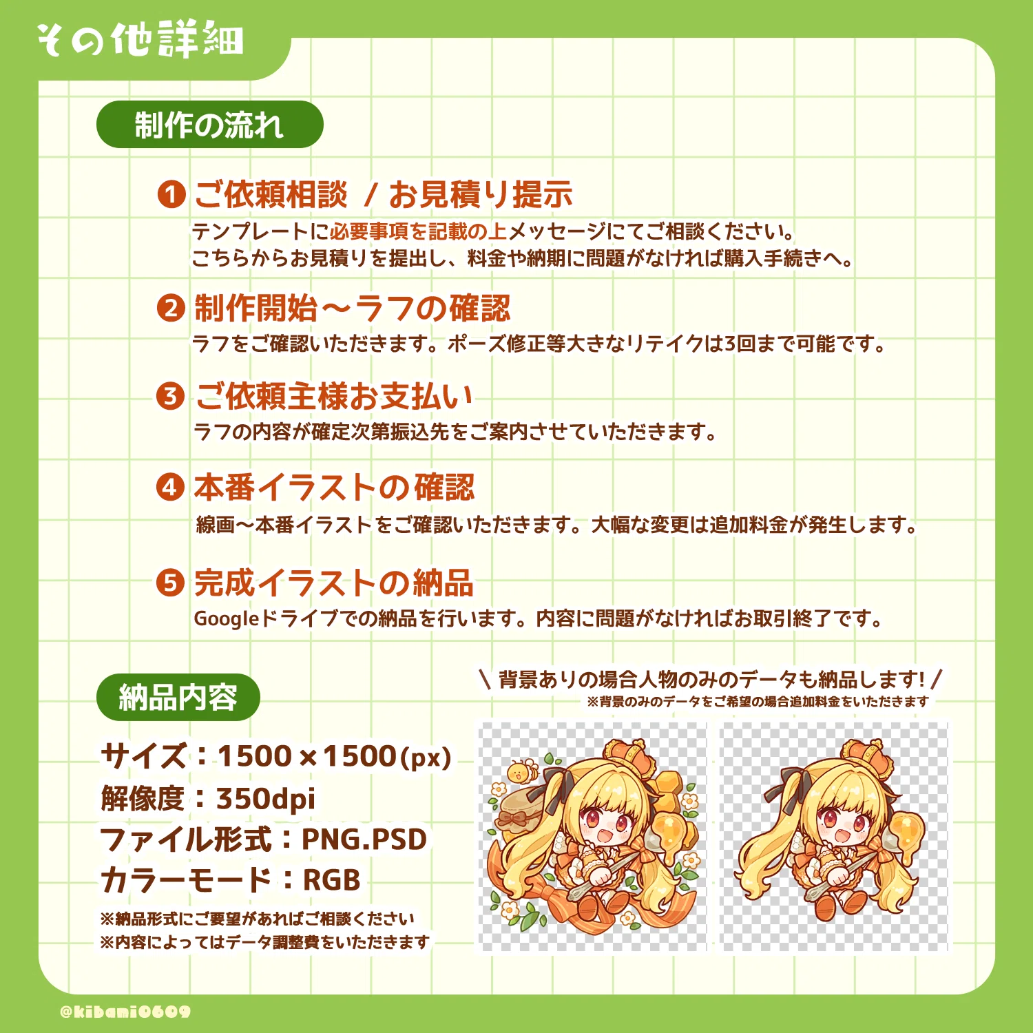 ミニキャライラスト依頼要項｜サラスナ