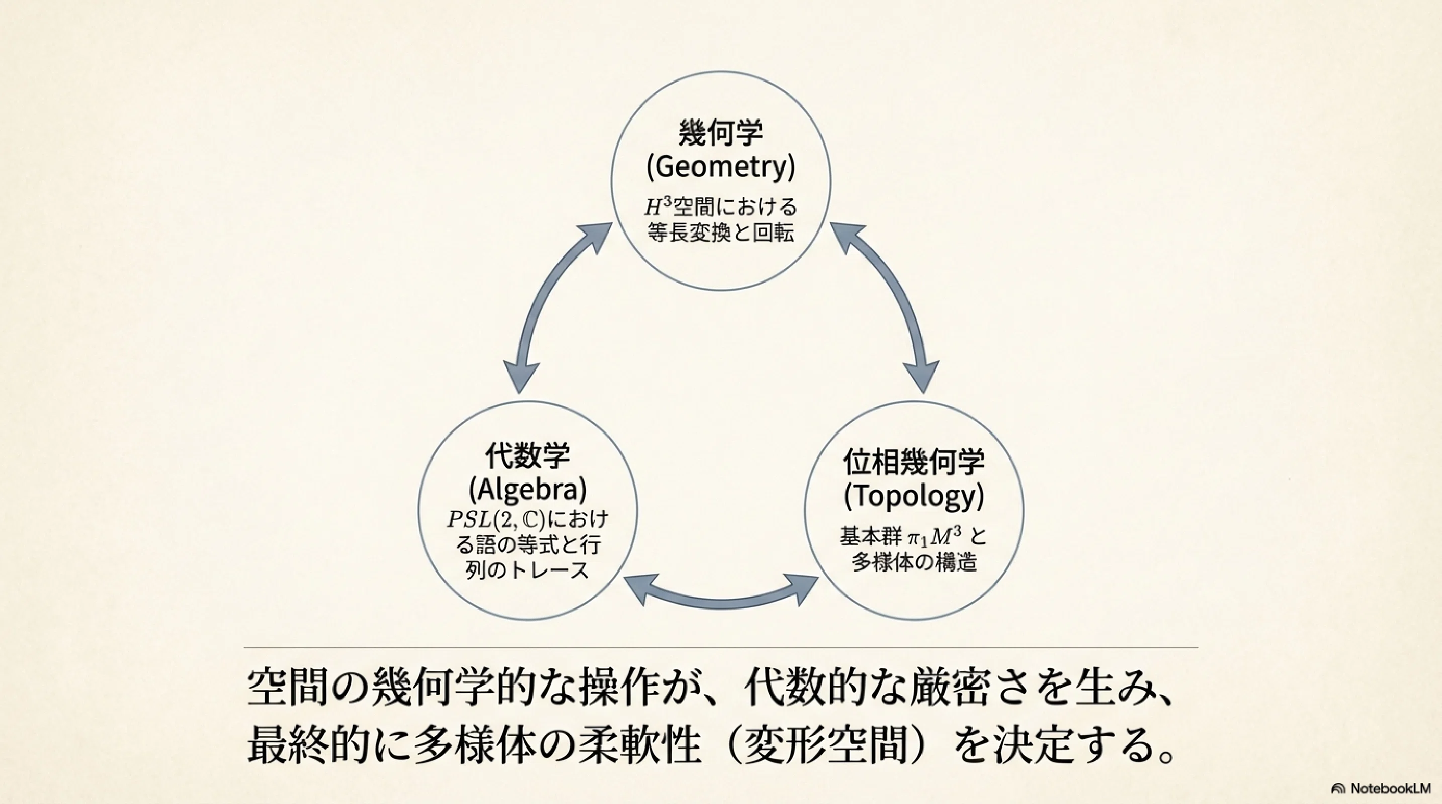 3次元多様体の幾何とトポロジー：代数的対称性と変形空間｜ari1110