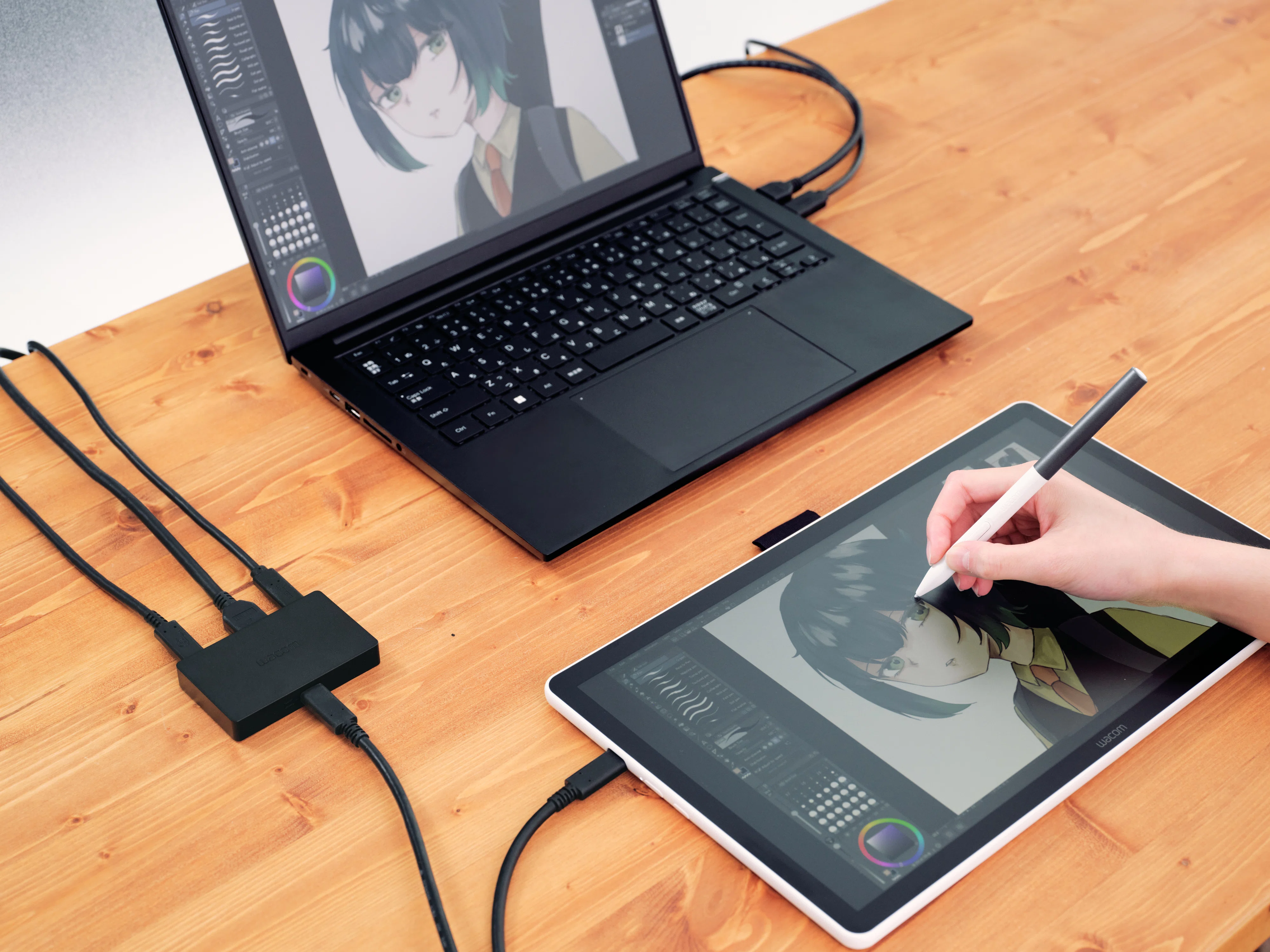 USB Type-Cポートがないパソコンでも液晶ペンタブレットが使える