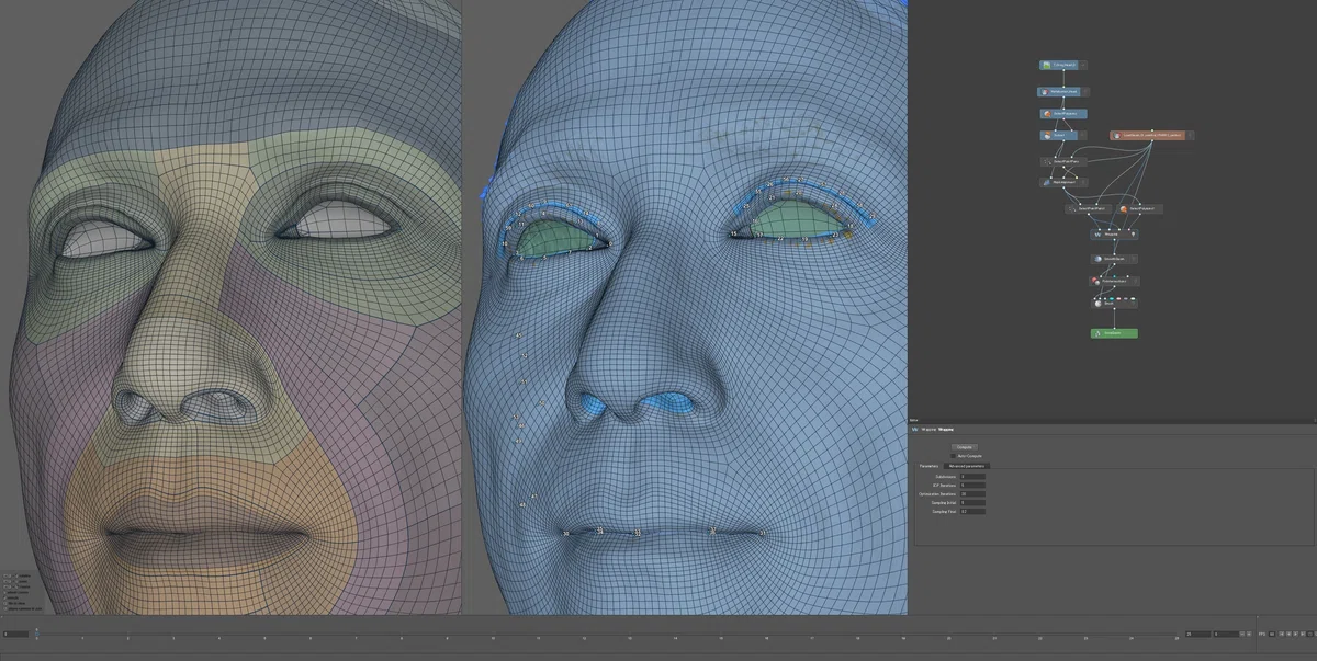 Scan Base Mesh 3d Retopology & Wrap: Converting 3D Scan Data into Blendshape-Ready Meshes ...
