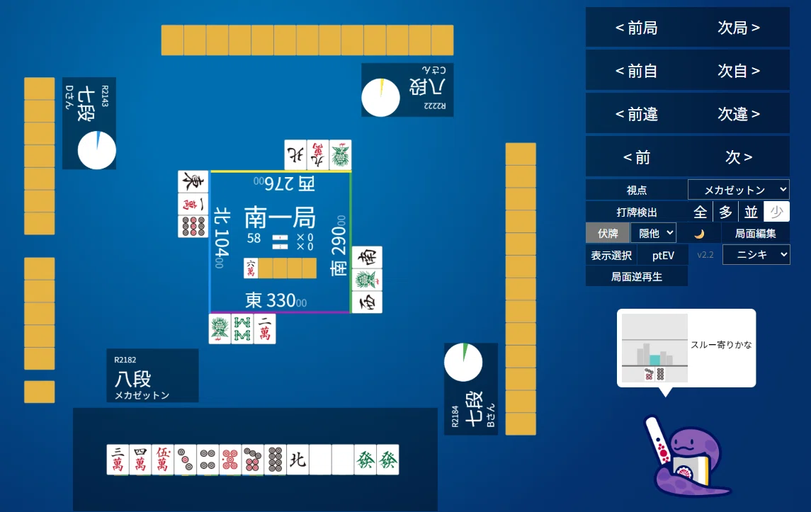 天鳳十段タッチを目指して毎日更新する麻雀note1291日(1休)｜メカZ
