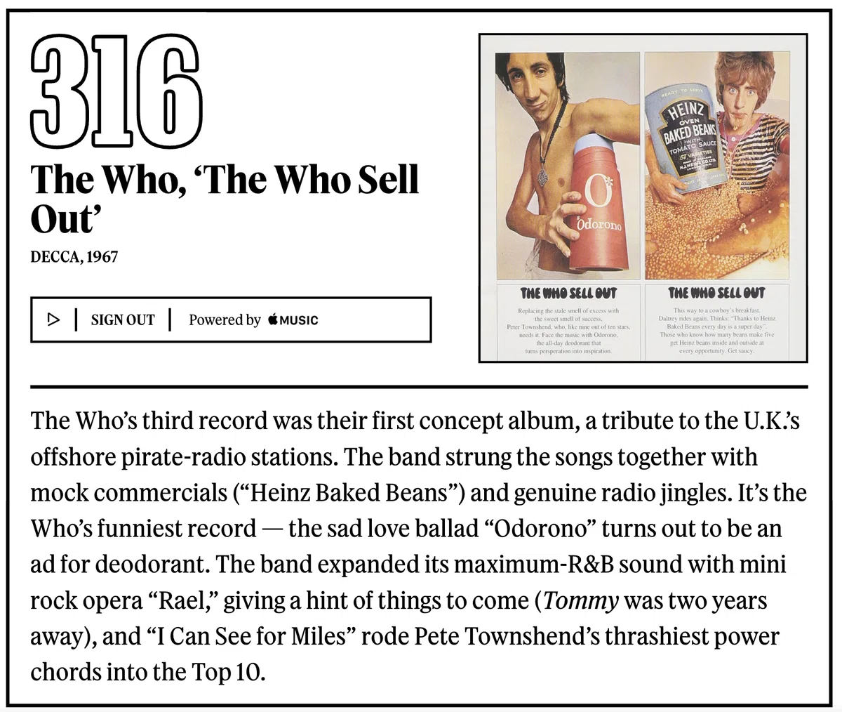 ザ•フー「THE WHO」サイン入りコード ザ•フー「THE WHO」サイン入り