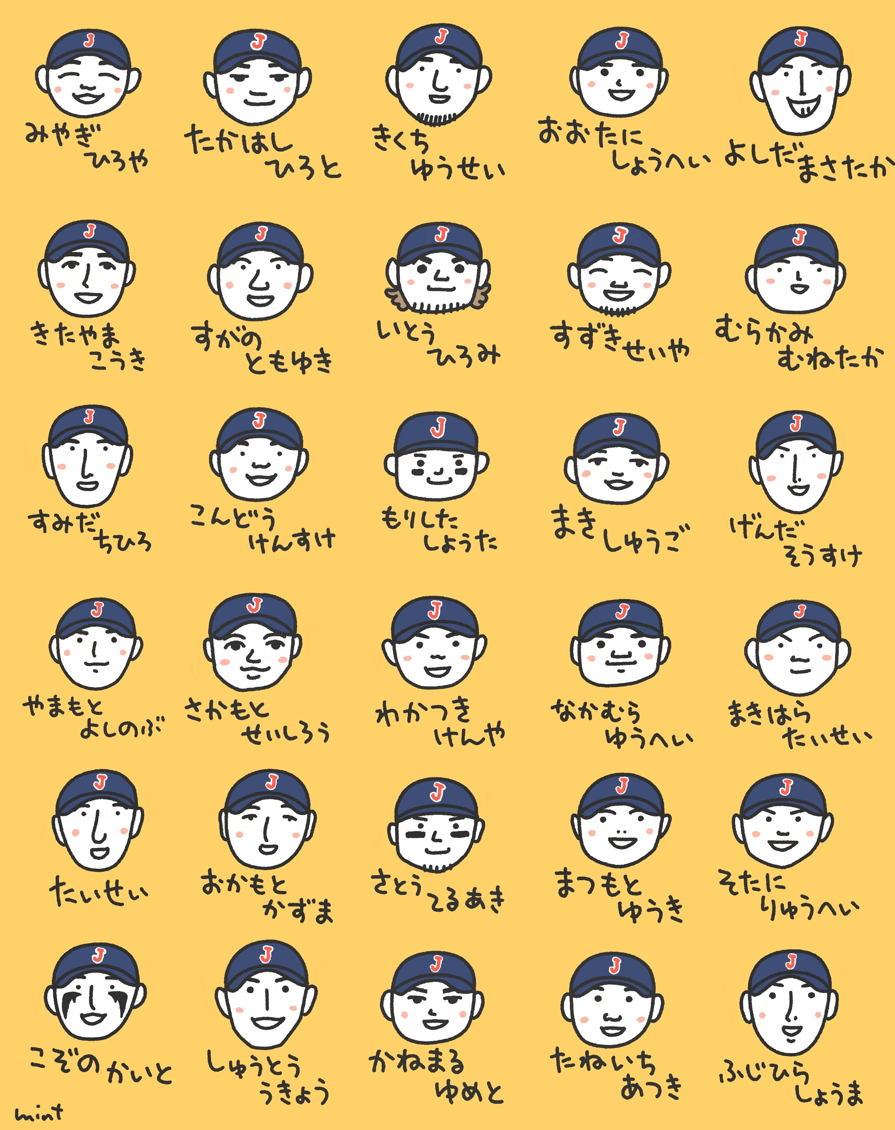 ありがとう、侍JAPAN。WBCの激闘とワクワクを似顔絵イラストで振り返っ