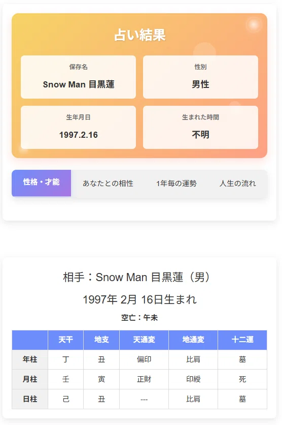 コメント無でも即決購入できます。占い　鑑定 ガチ鑑定】Snow Man 目黒蓮さんを占ってみた！ 2021年から始まった快
