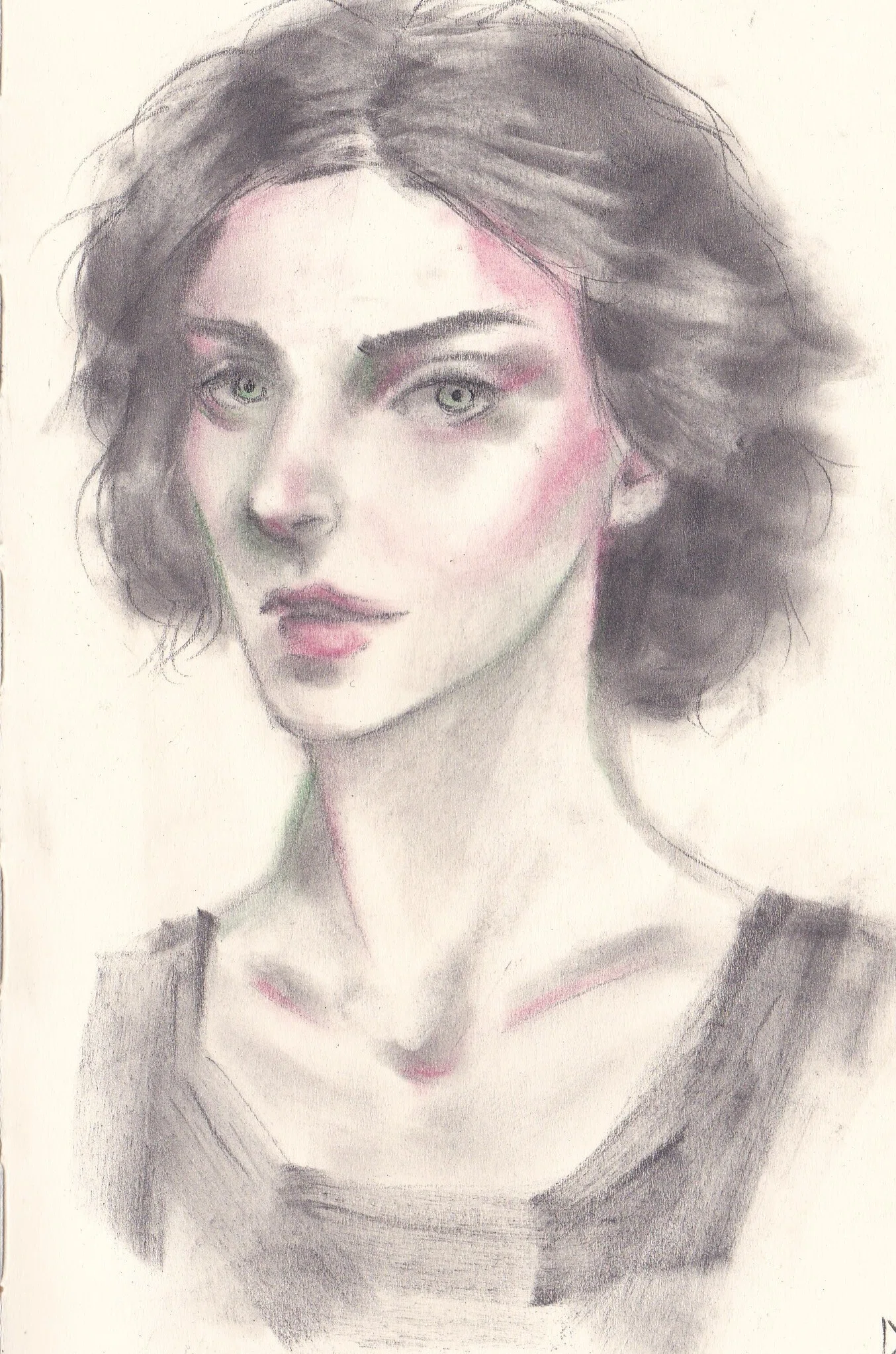 シャープな面立ち【スケッチ・お絵描き・絵画】｜べそかきアルルカン