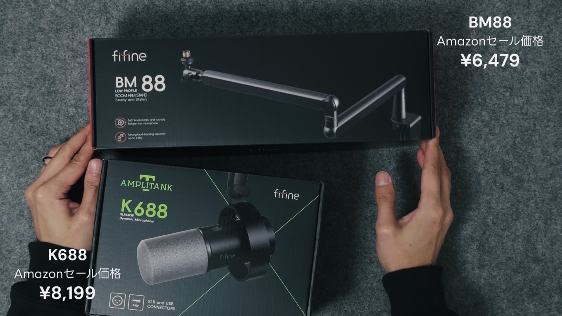 Fifine k688 ダイナミックマイク　BM88 マイクアームセット FIFINE Podcasting & Streaming Standard Bundle Kit: K688 Microphone