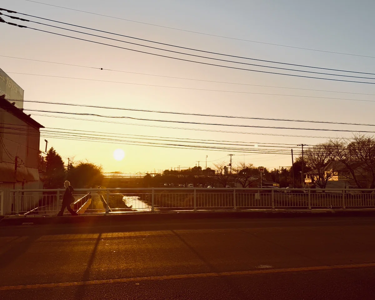 夕暮れの朝霞市