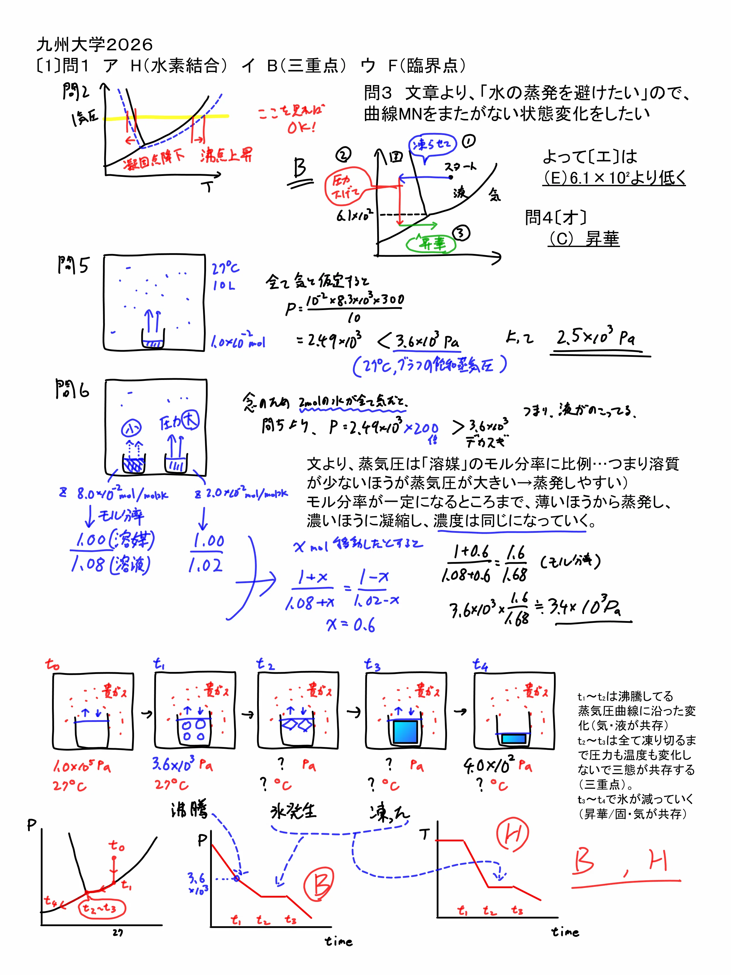 2026九州大学入試問題 二次試験 化学 解答解説｜宮元一賢⌬Miyamol