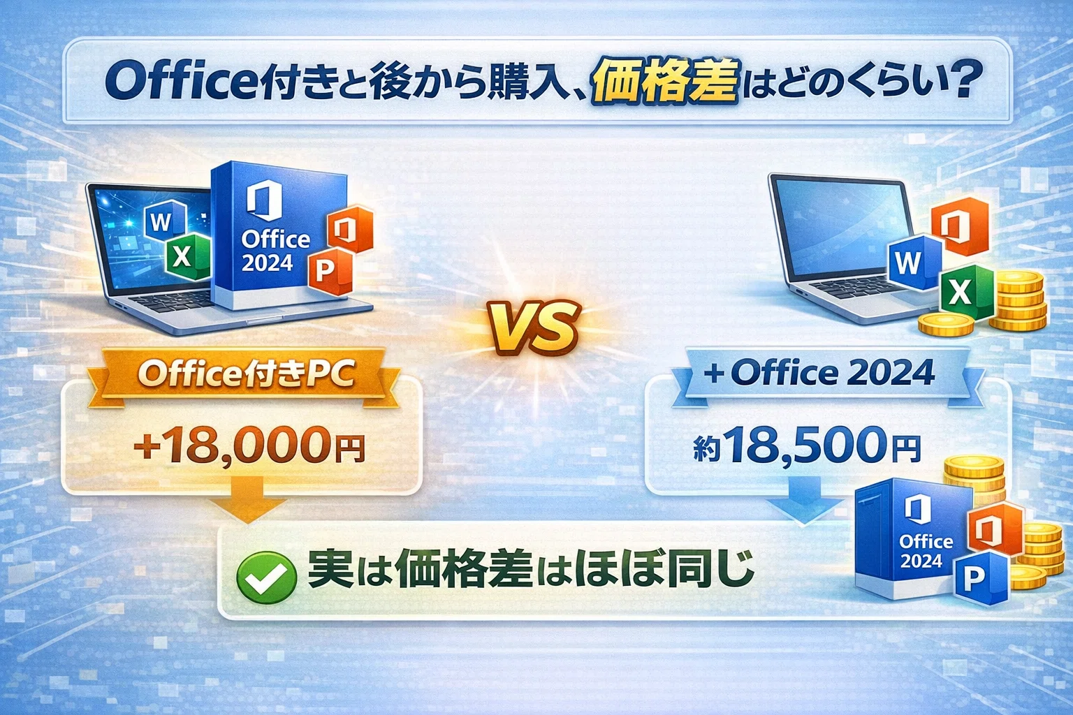 新しいパソコンはOffice付きで買うべき？実は「別で買う」方が安いこと 