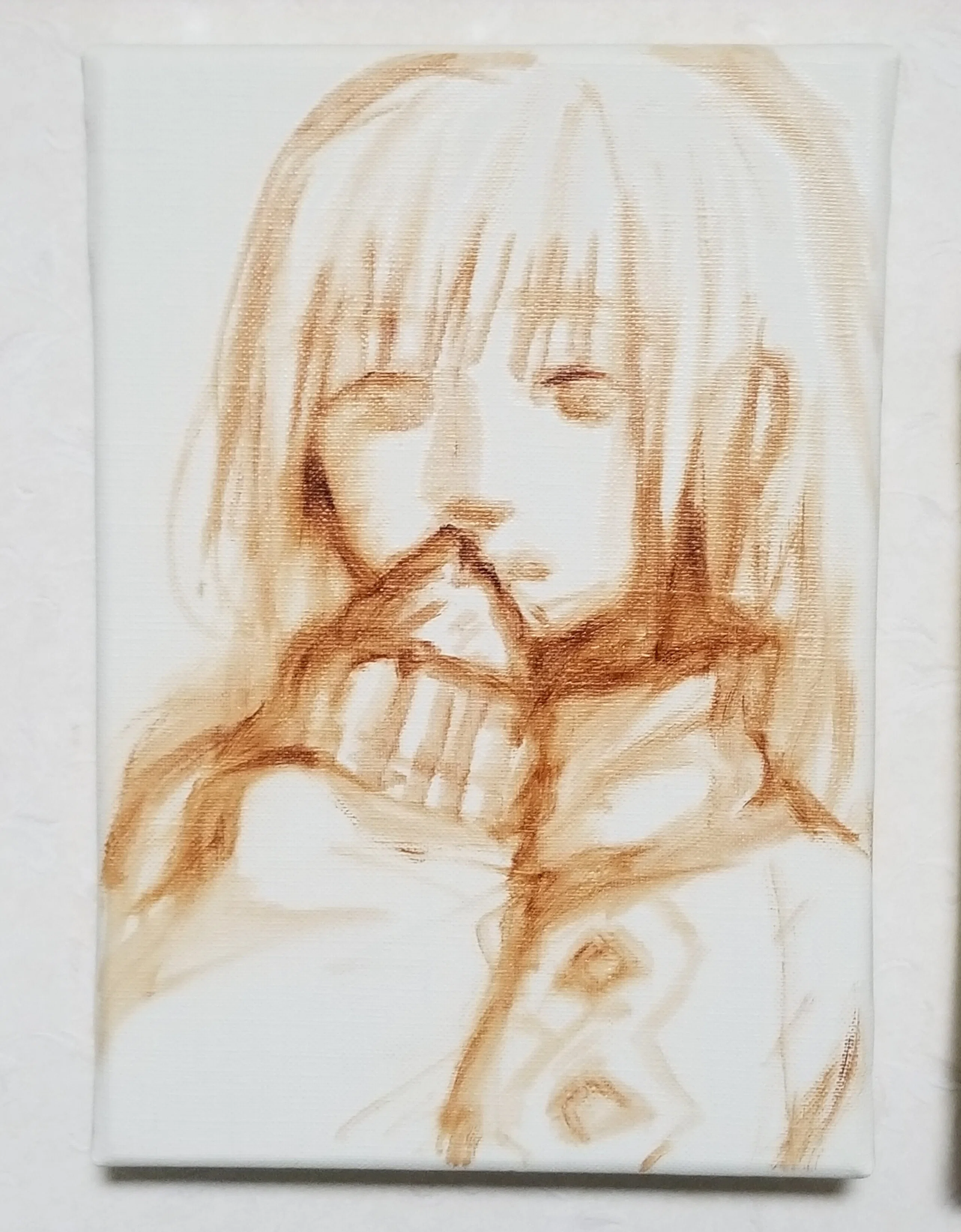 油絵制作記録 14｜少女.k｜8層のグレーズ：現代的絵画｜たかしろゆの