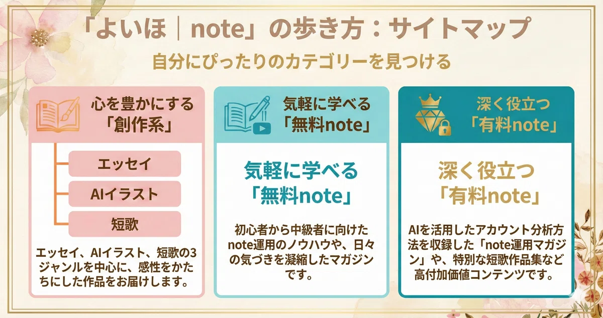 よいほnoteサイトマップ