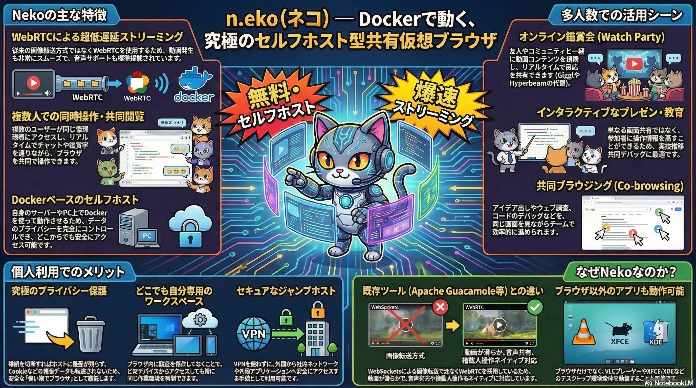 Neko：デスクトップ画面共有する偉い子っ！既存のストリーミングツール